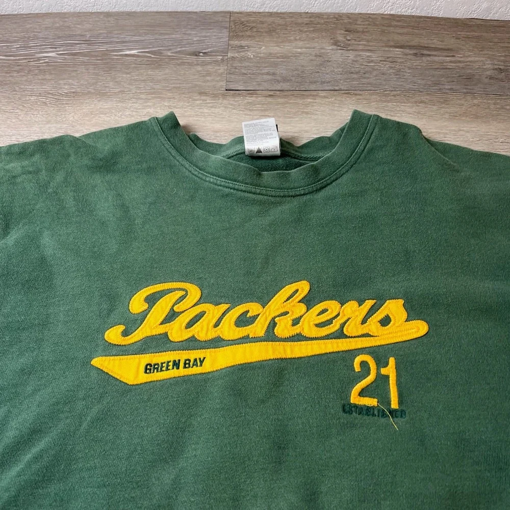 Reebok Packers Sweatshirt Mens XL Green NFL Gridiron Classic Crewneck Vintage